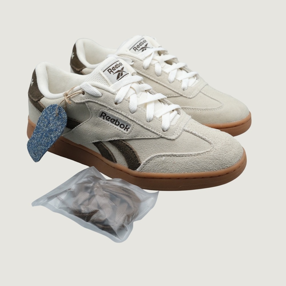 Reebok Club C Revenge Women 8 Chalk Brown Suede Gum Sole Sneaker FFC0092429